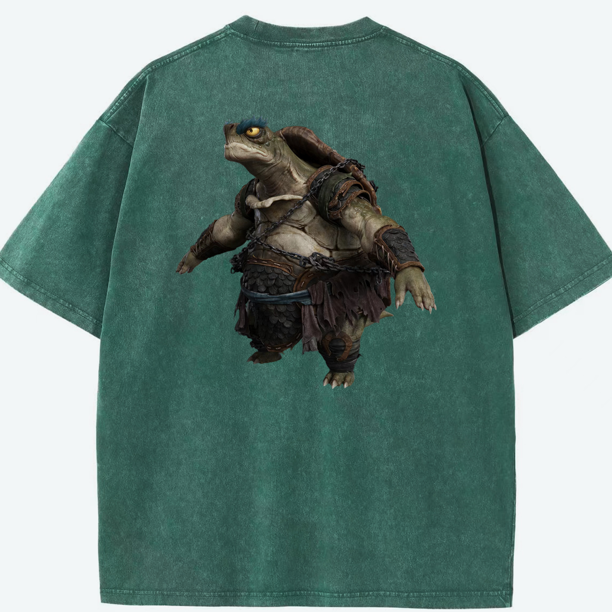 （画像用） Ne Zha 2 ナタ 魔童の大暴れ 綿100% ヴィンテージ風 半袖Tシャツ（背面プリント）